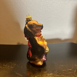 Dachshund Ceramic Christmas Ornament